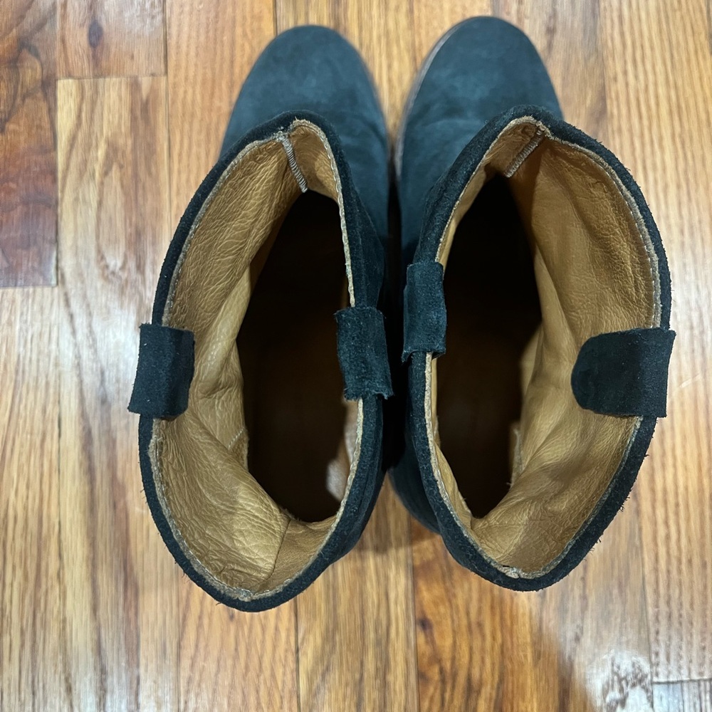 Women Isabel Marant Crisi hidden wedge ankle boot faded blacksuede,Size 37 Flaws - Picture 5 of 11